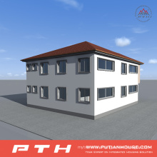 China Prefabricated Light Steel Village House as Modular Office Building